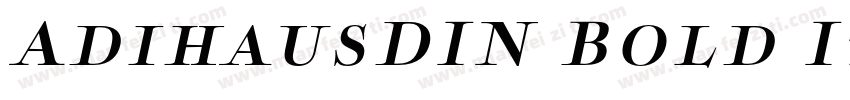AdihausDIN Bold Ital字体转换